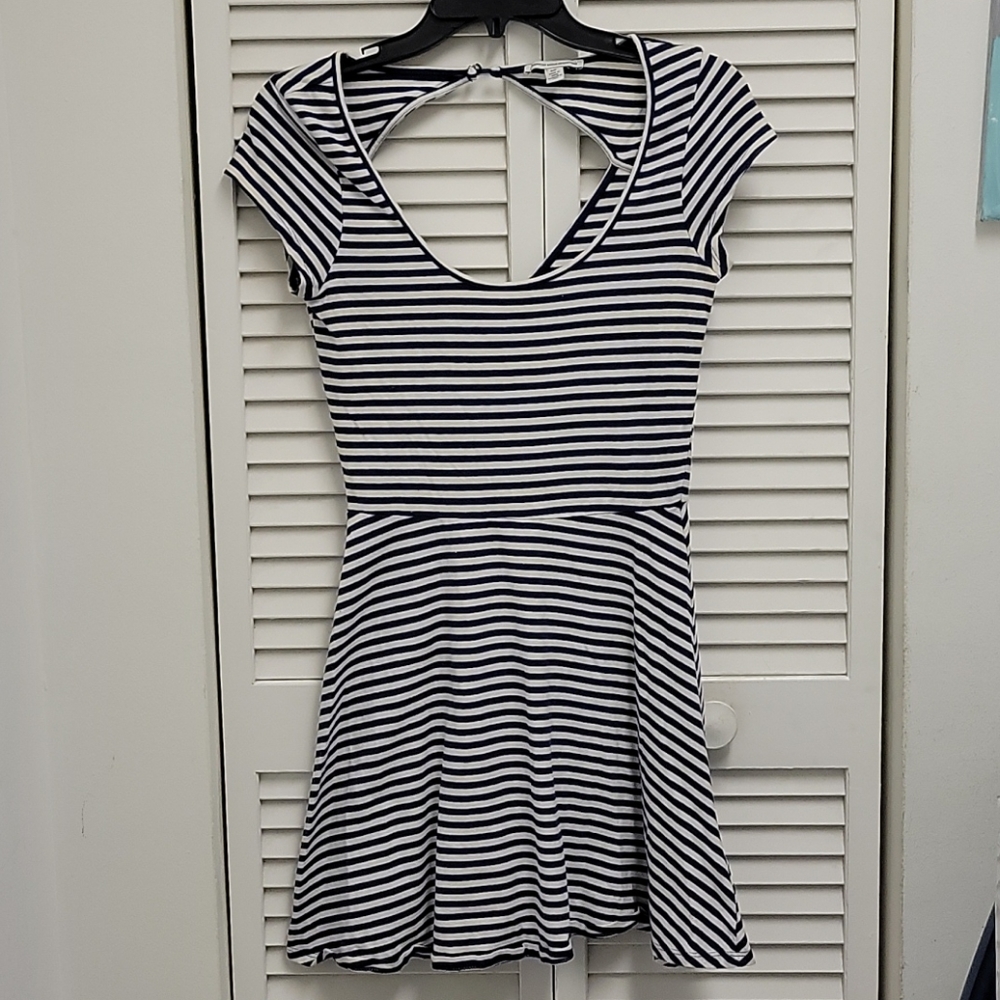 Navy striped dress - Picture 1 of 5